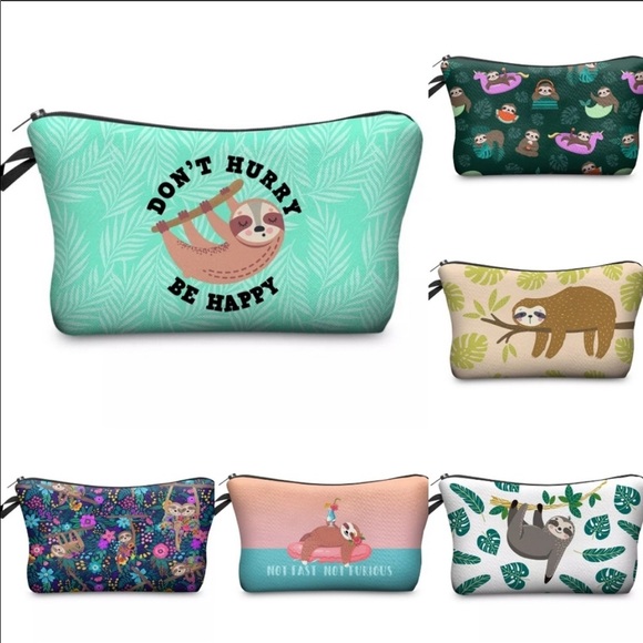 Sloth Themed Make Up Bag - Picture 1 of 8